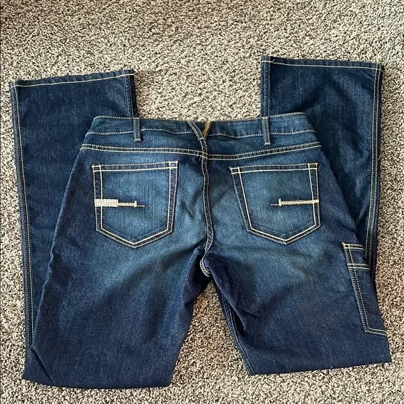 NWOT Ariat Dark Blue Boot Flare Jeans - Picture 12 of 15